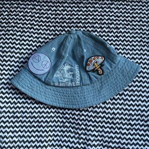 Obey Primitive Thoughts denim bucket hat
